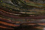 Polished Tiger Iron Stromatolite Slab - Billion Years #162086-1